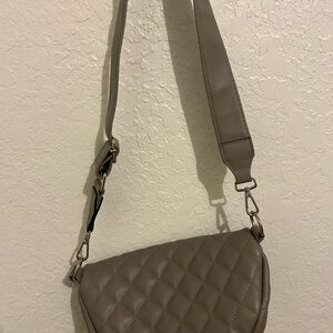 Quilted Tan Shoulder Bag
